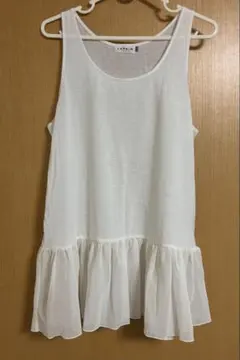 レプシィム　チュールレース タンクトップ Lサイズ 白　美品のサムネイル