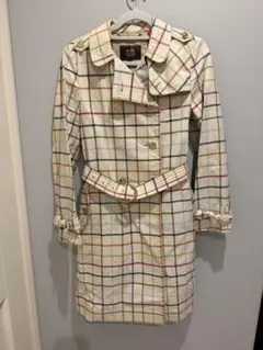 COACH トレンチコート マルチカラーチェック柄 サイズ6