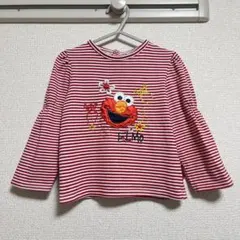 セサミストリート　エルモ　トップス　長袖　3T ボーダー　女の子　ベビーのサムネイル