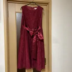 Catherine Cottage バーガンディ 花柄レースドレス 160B