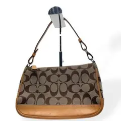 COACH コーチ アクセサリポーチ ワンショルダー バック シグネチャー紫