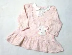 クーラクール♡襟付き花柄長袖トップス 90