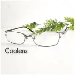 美品 Coolens クーレンズ メガネ 眼鏡 シルバー チタン スクエア 軽量