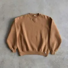 90s RUSSELLラッセル スウェット無地L レアカラー マスタードUSA