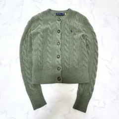 RALPH LAUREN ラルフローレン 太ケーブル カシミヤ カーディガン