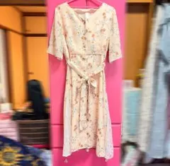 【美品】CLETTE(クレット)オリジナル 大きいサイズ 花柄ワンピース LLのサムネイル
