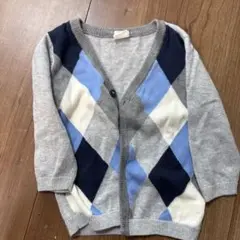 H&M ダイヤモンド柄カーディガン 70cm