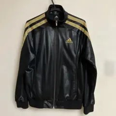 adidas CLIMALITE ジャージ ブラック/ゴールド　M