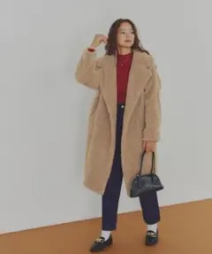 【着用一度】titivate カールボアロングコート