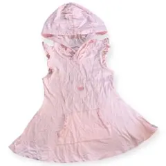 リズリサ フード付き ノースリーブ ワンピース ピンク レース