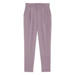 GU ストレッチテーパードパンツ　パープル　オフィス　カジュアル　綺麗め　ズボン