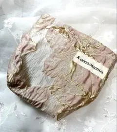 A GOGO ORIGINAL 花柄 ピンクゴールド金糸 上品 メイクポーチ❷