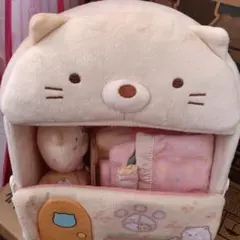 すみっコぐらし　ねこ ぬいぐるみベッド、布団付き