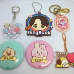 BT21 缶バッジとキーホルダー セット