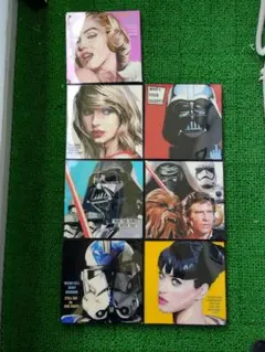 超・訳あり ポップアートパネル 7枚セット スターウォーズ、歌姫 他