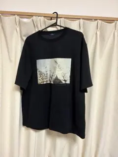 ITEMS URBAN RESEARCH フォトプリントTシャツ ブラック