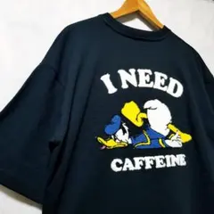 新品　ドナルドダック　Tシャツ　Mサイズ　黒色　相良刺繍　メンズ　ディズニーの服