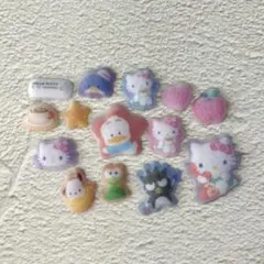 な*は様 ④サンリオ コットンパフィーシール 2種類 おすそ分け 14個 正規品