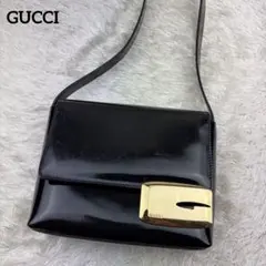 【希少】GUCCI グッチ ワンショルダーバッグ Gロゴ エナメル ゴールド金具のサムネイル