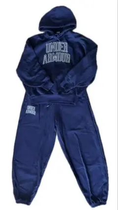 【人気】 UNDER ARMOURセットアップ ネイビー 上M /下L 異サイズのサムネイル