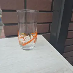 竹模様 ガラスカップ 昭和のレトログラス