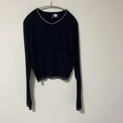 H&M ケーブルニットカーディガン　サイズS ネイビー