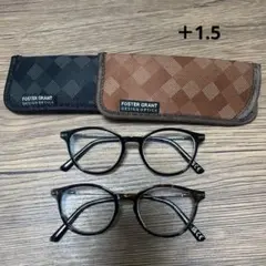 Foster Grant リーディンググラス 老眼鏡 2本セット ケース付き