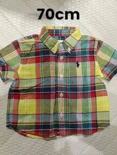 Ralph Lauren ラルフローレン　チェック柄シャツ　半袖 6m70cm