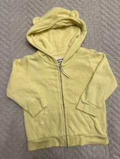 グリーンレーベル　イエローのパーカー　85cm