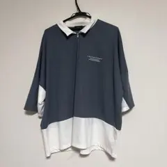 ハーフジップtシャツ　tシャツ　ハーフジップ