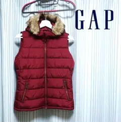 GAP 　ファーフード付き　防寒ベスト