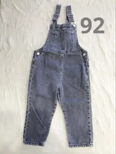 【ZARA】デニム オーバーオール グレー