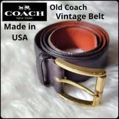 ✨80s✨ヴィンテージ★オールドコーチ★レザーベルト★アメリカ製★グラブタン