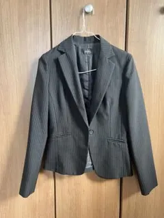 ストライプ　ブラック　 ビジネススーツ 3点セット