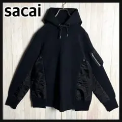 3068【大人気・美品】サカイ スポンジスウェット MA-1 ドッキングパーカーのサムネイル