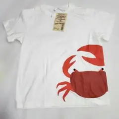 新品未使用　MUJI 無印良品 キッズ プリントTシャツ さわがに 110のサムネイル