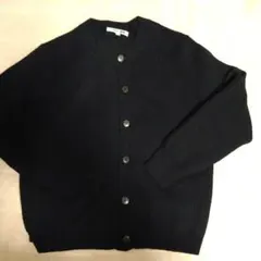 ユニクロ　ウールブレンドクルーネックカーディガンXXL グネイビー