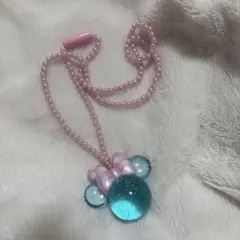 ディズニーミニーちゃん光るペンダントネックレス