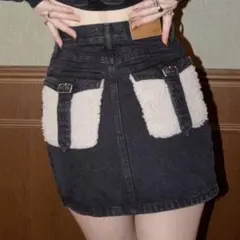 EVRISデニムボアミニスカート