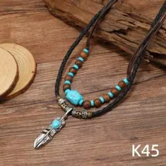 インディアンズ レディース メンズ ターコイズ レトロ ネックレス