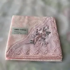 JUNKO SHIMADA ピンク刺繍ハンカチのサムネイル
