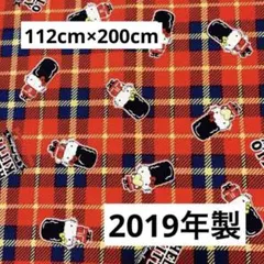 ハローキティ　ロンドン　生地　オックス　タータンチェック　レトロ　サンリオ　レア