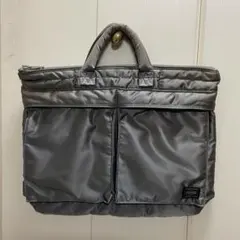 ポーター　タンカー　ブリーフケース　A4ファイル対応　シルバーグレー