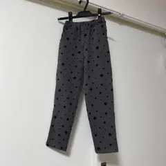 【定価2490円】裏シャギーアソート総柄パンツ　星柄　グレー　130 総ゴム