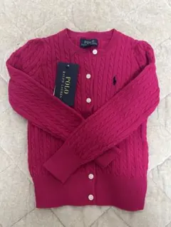 【新品未使用】115cm ラルフローレン カーディガン ケーブル編み キッズ