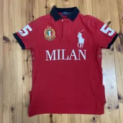 着丈65身幅43Polo ラルフローレン　ビックポニーACミランポロシャツ XS