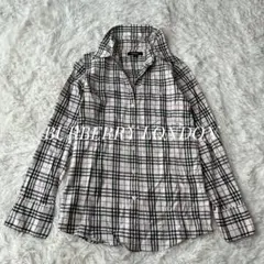 美品✨バーバリーロンドン スキッパーシャツ ノバチェック ホースロゴ刺繍 M