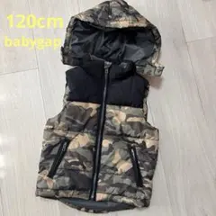 ダウンベスト　120cm baby gap 迷彩柄　フード付き