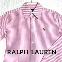 美品⭐︎ラルフローレン　ピンクストライプ　シャツ
