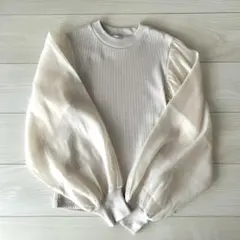 アズールバイマウジー　ショルダーシースルートップス